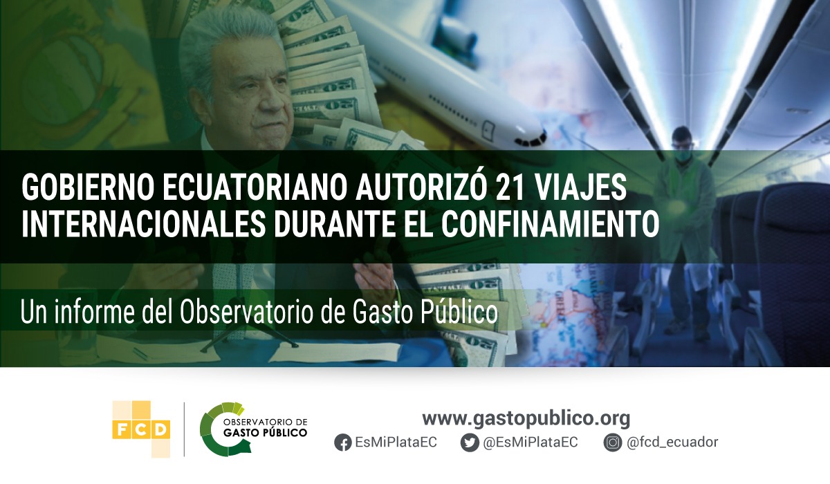 Gobierno ecuatoriano autorizó 21 viajes internacionales durante el confinamiento
